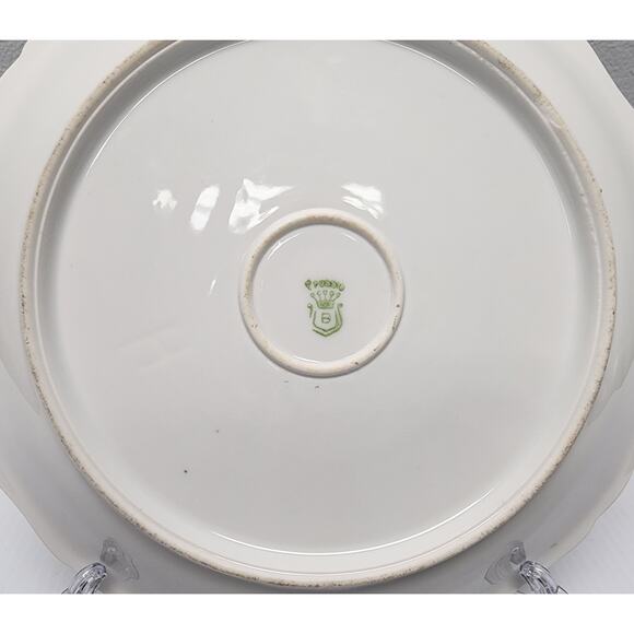 Antique R.S. Prussia Crown B Hand Painted Plate Signed Scharf 8.5" GoldGilt RARE - Picture 9 of 10